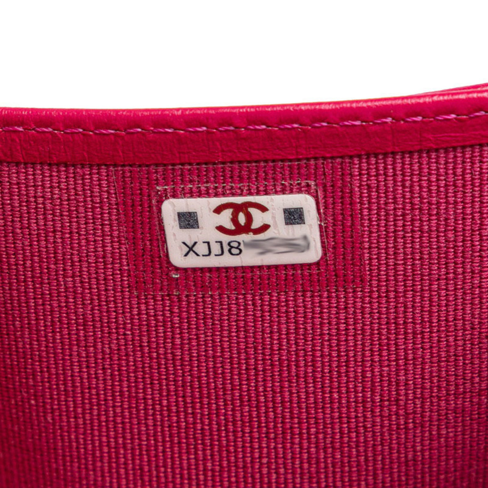 CHANEL Pink Caviar Leather Logo Wallet - Picture 10 of 13